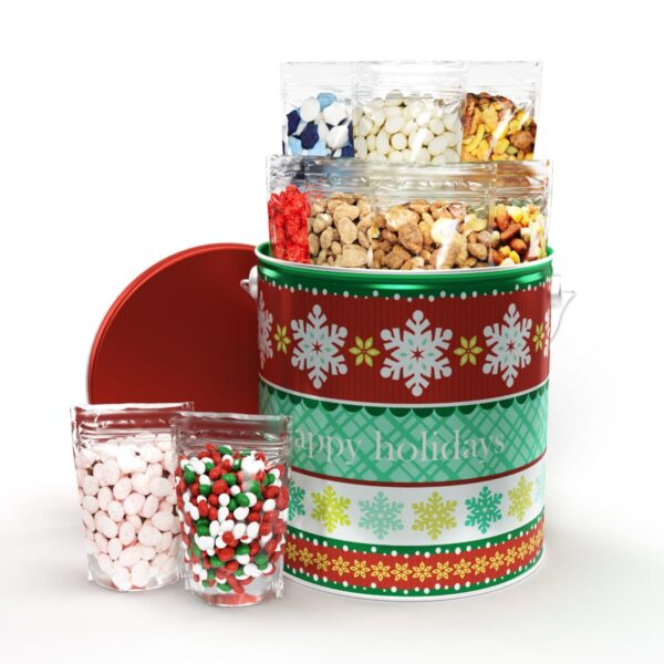 Stocking stuffer deluxe holiday tin white profile