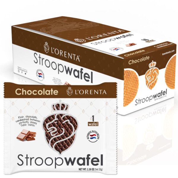 1 Chocolate Single Stroopwafel www.lorentanuts.com