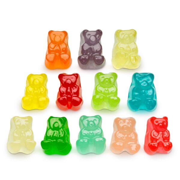 12 Flavor Gummy Bears Group LorentaNuts.com