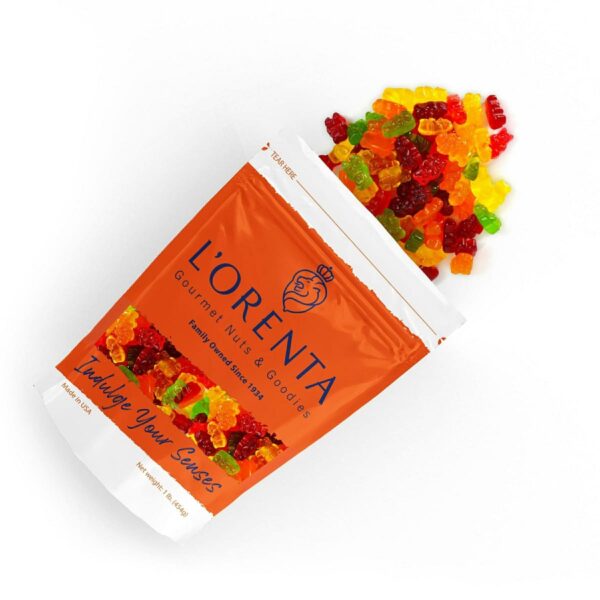 5 natural flavor gummy bears 1 pound LOrenta Nuts