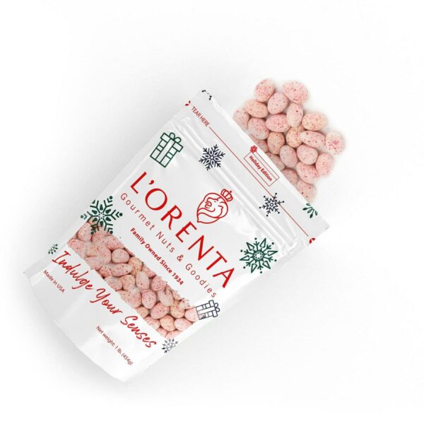 Candy Cane Almonds 1 pound LOrenta Nuts