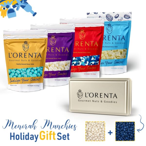 Menorah Munchies Holiday Gift Sets www.lorentanuts.com