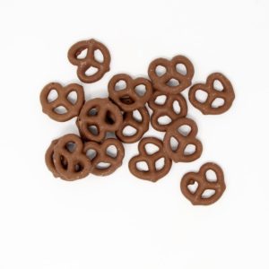 Milk-chocolate-pretzels-top-view-www Lorentanuts Com Pretzel