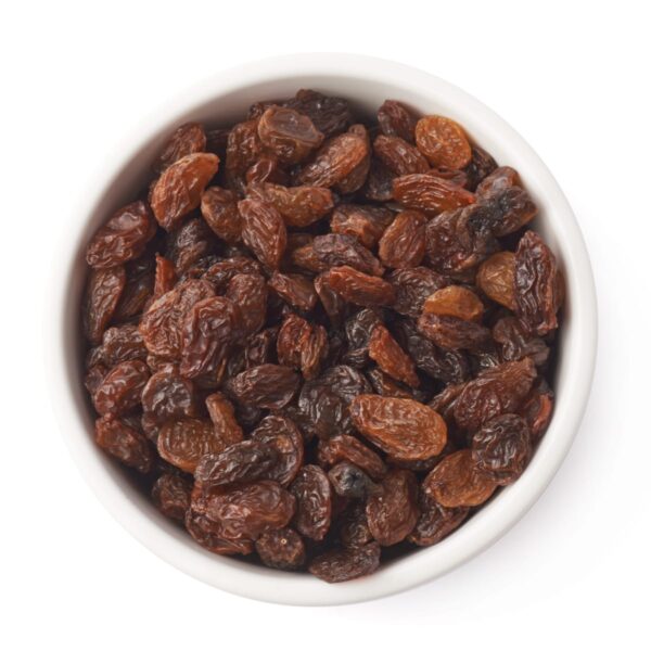 Raisins in bowl