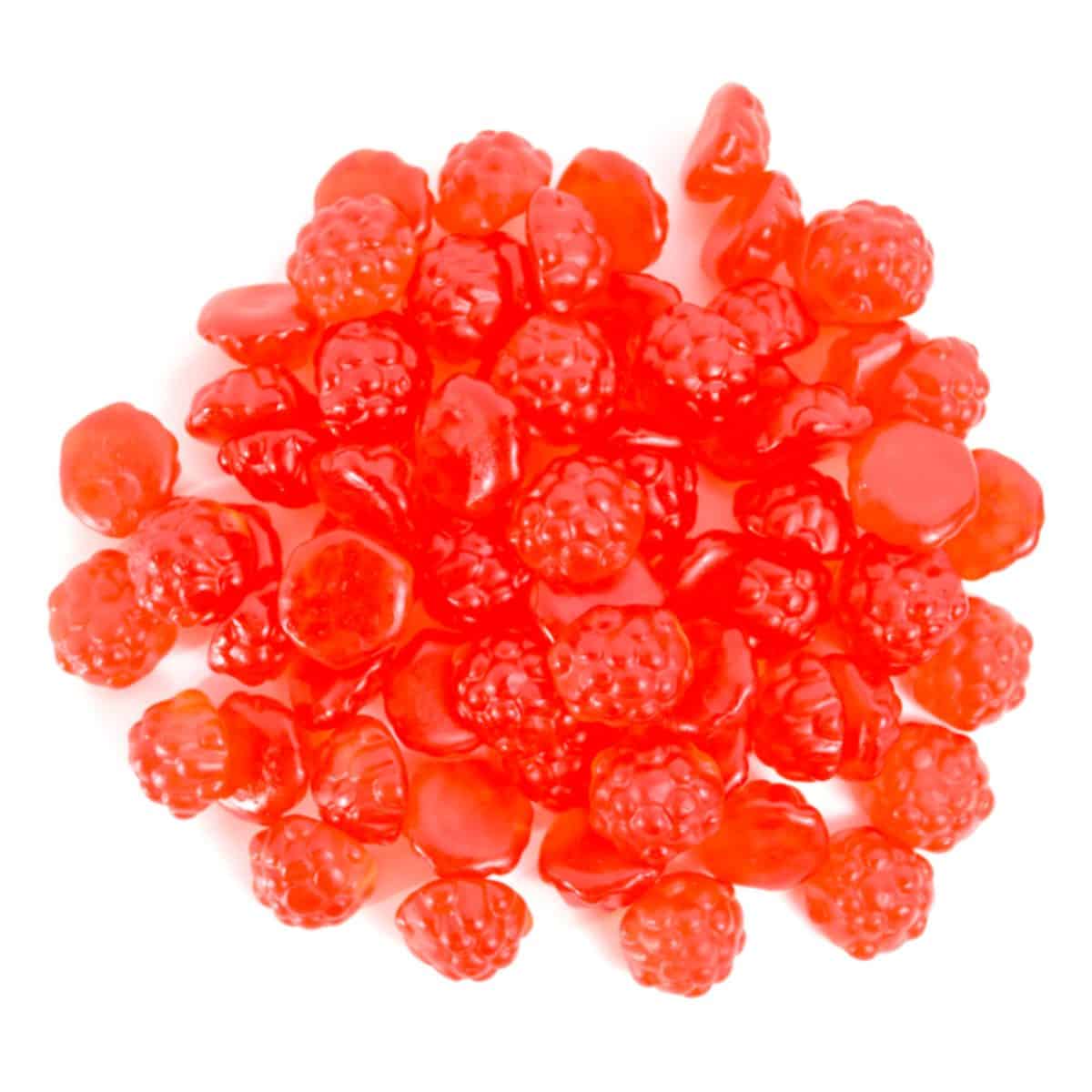 Berry Red Gummy Raspberries