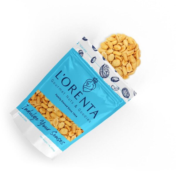 Roasted salted Peanuts Blanched 1 pound LOrenta Nuts