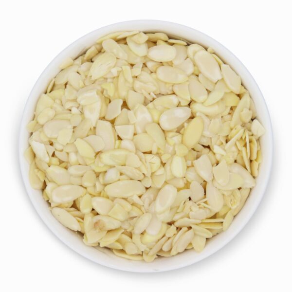 Almonds Sliced Blanched Top Bowl www.lorentanuts.com