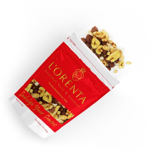 Banan-split-red-top-view-www Lorentanuts Com Chocolate Trail mix