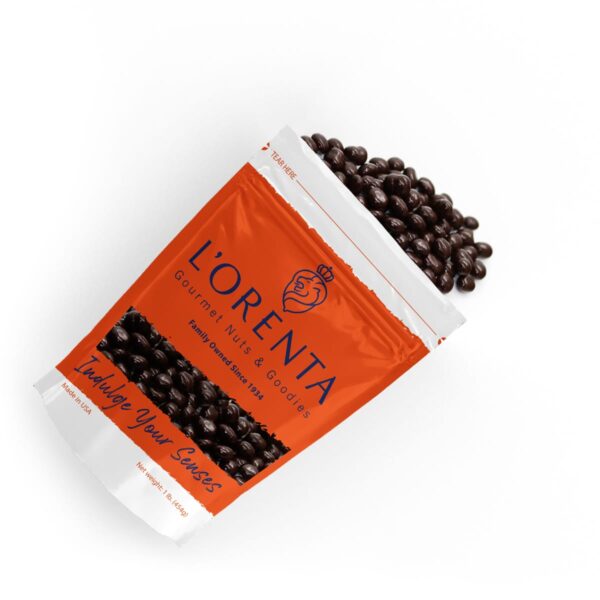 Dark-chocolate-espresso-beans-1-orange-bags-top-view-www Lorentanuts Com Jelly Belly Berry Blue