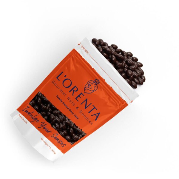 Dark-chocolate-almonds-1-orange-bags-top-view-www Lorentanuts Com Jelly Belly Berry Blue