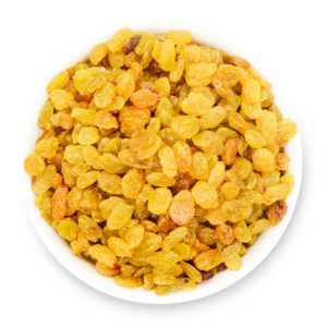 Golden-raisins-bowl-top-view-www Lorentanuts Com Protein Punch