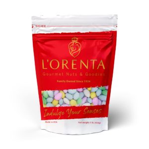 Jordan Almond Red Front View - www.LorentaNuts.com 4 Tasty Bridal Shower Party Favors