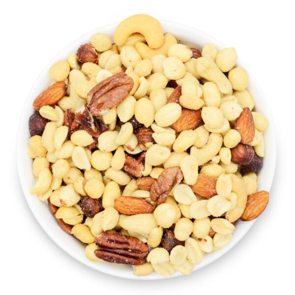 Mixed-nuts-with-peanuts-bowl-top-view-www Lorentanuts Com Protein Punch