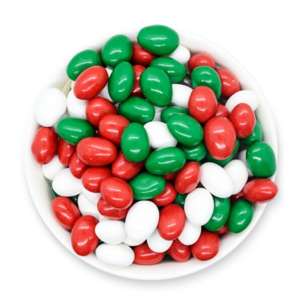 Tri-color-almonds-bowl-top-view-www Lorentanuts Com Protein Punch