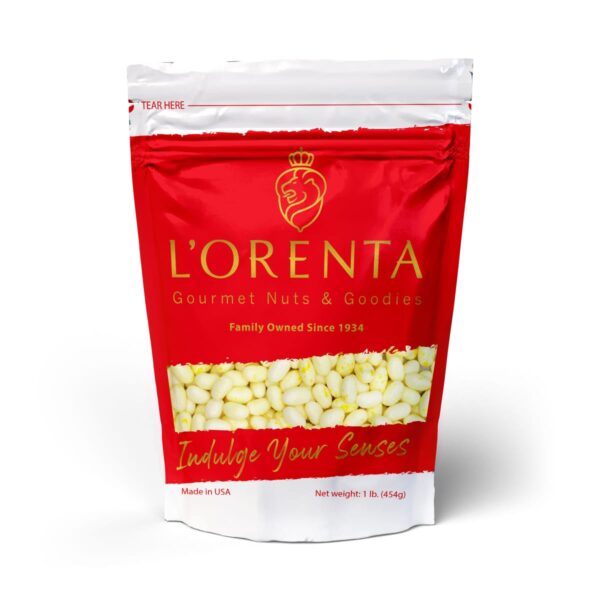 Buttered Popcorn 1 pound front www.lorentanuts.com