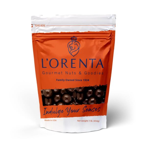 Dark Chocolate Malt Balls Front www.lorentanuts.com