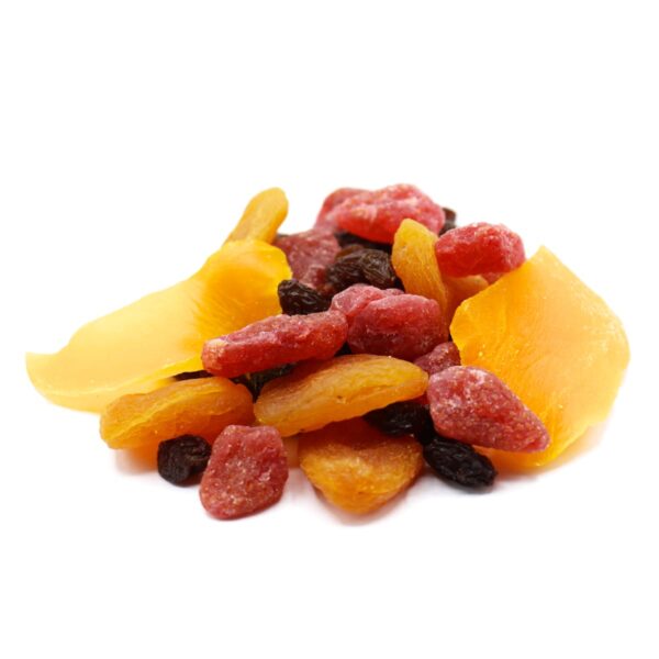 Dried-fruit-medley-perspective-www Lorentanuts Com Chocolate Trailmix