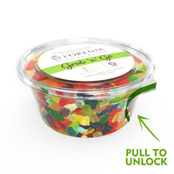 12 Flavor Gummy Bears Unlock Snack Packs www.lorentanuts.com