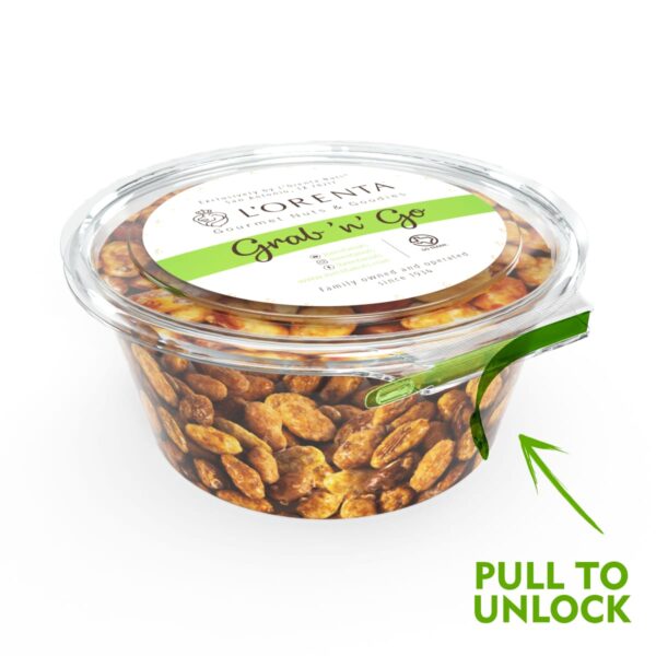 Butter Toffee Almonds Unlock Snack Packs www.lorentanuts.com