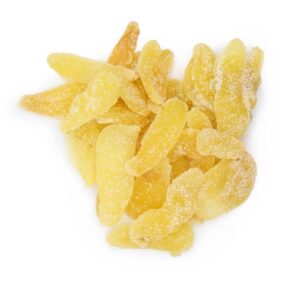 Crystallized-ginger-top-view-lorentanuts.com - Goji Berries