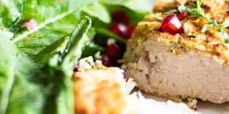 Almond Heb Crusted Chicken Recipe Lorentanuts.com 