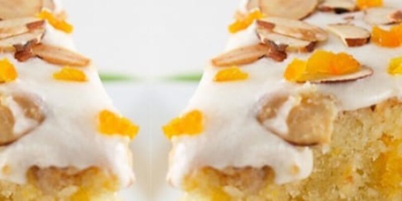 Almond Apricot Cake Recipe Lorentanuts.com 