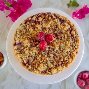 Raspberry-almond-cake - Raspberry Crumble And Almond Cake | L’Orenta Nuts
