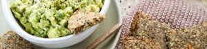 Avocado-dip-with-nut-and-seed-crackers - Seed and Nut Crackers with Avocado Dip Recipe | L’Orenta Nuts