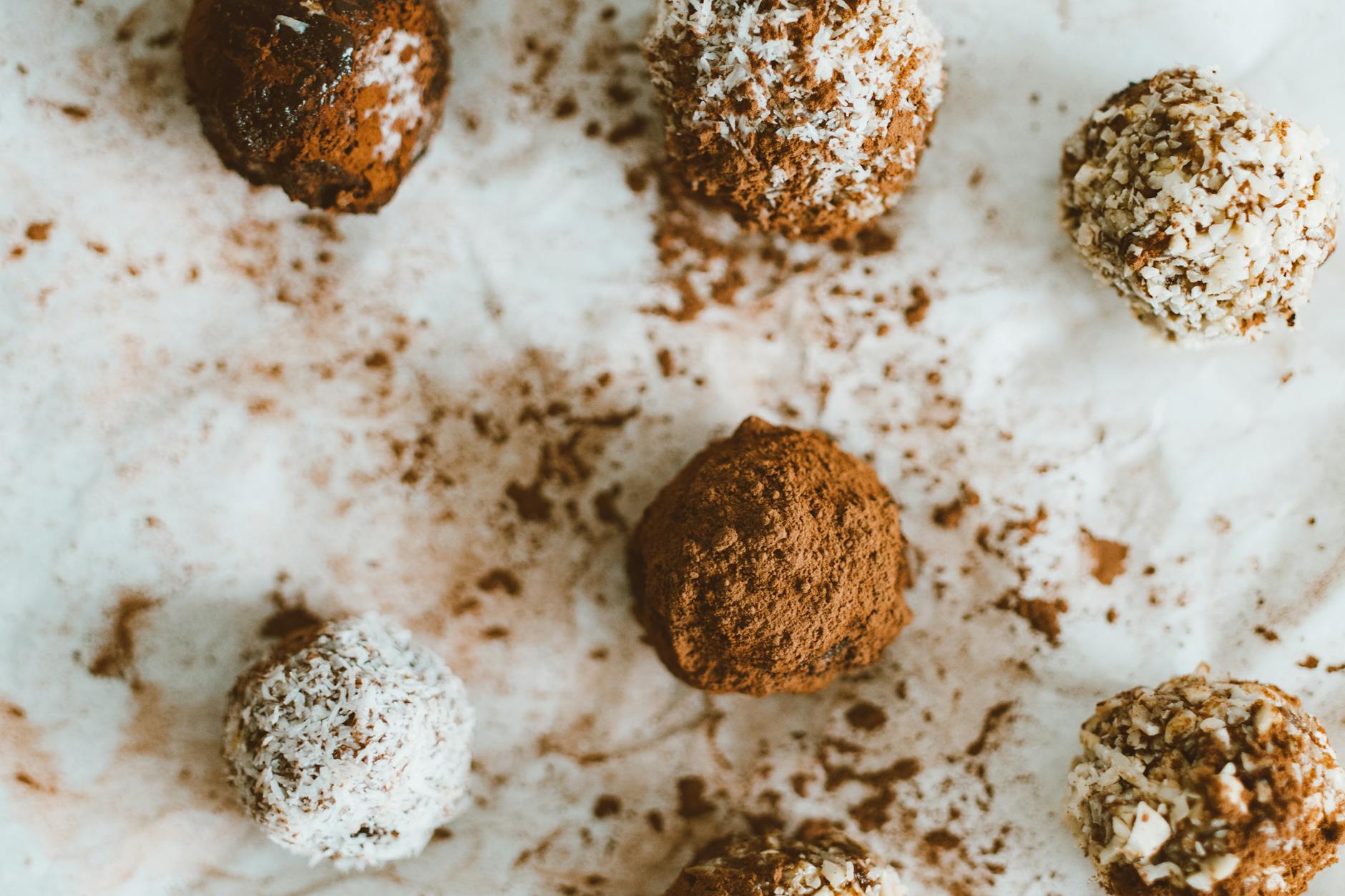 photo of chocolate truffles