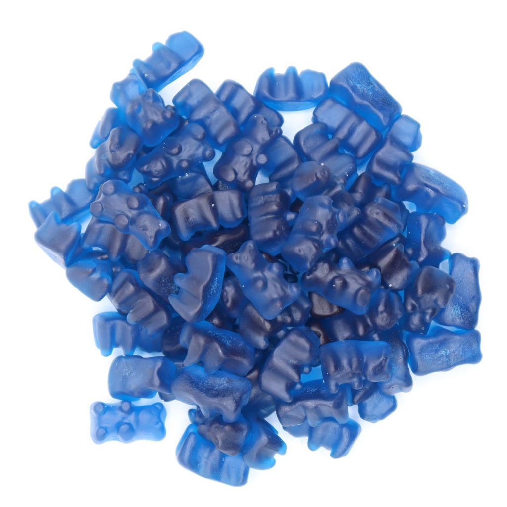 Blue Raspberry Gummy Bears by the pound or in bulk
