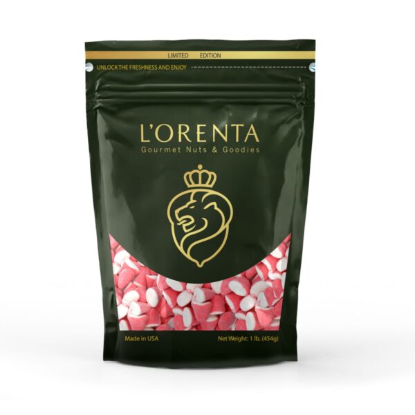 Strawberry Gummy Drops 1 pound front LorentaNuts.com