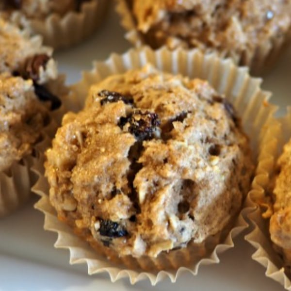 Raisin, Date, & Walnut Muffins Recipe
