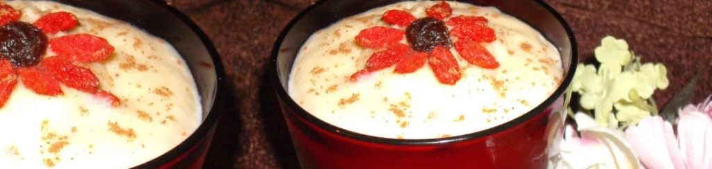 Goji Berry Rice Pudding 