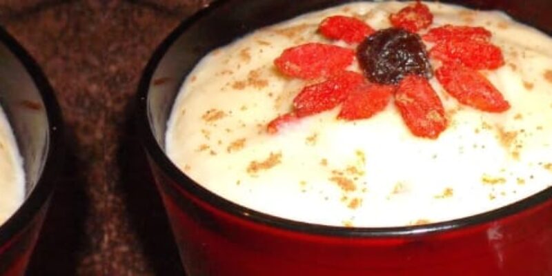 Goji Berry Rice Pudding