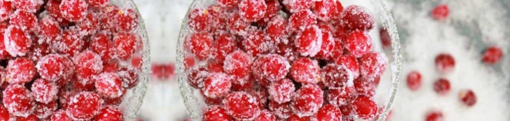 Orange Vanilla Candied Cranberries