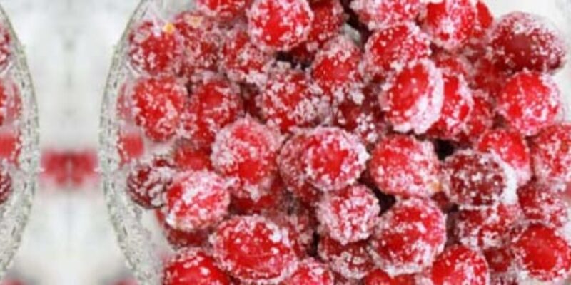 orange vanilla candied cranberries