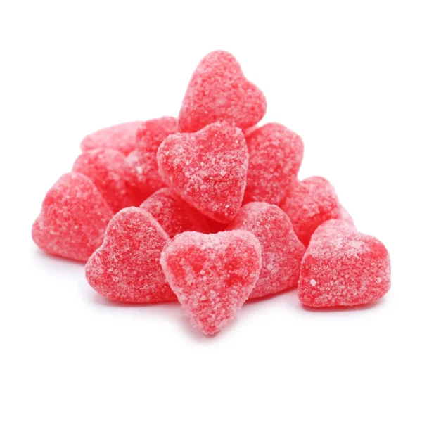 Sour Jelly Hearts Cherry Perspective