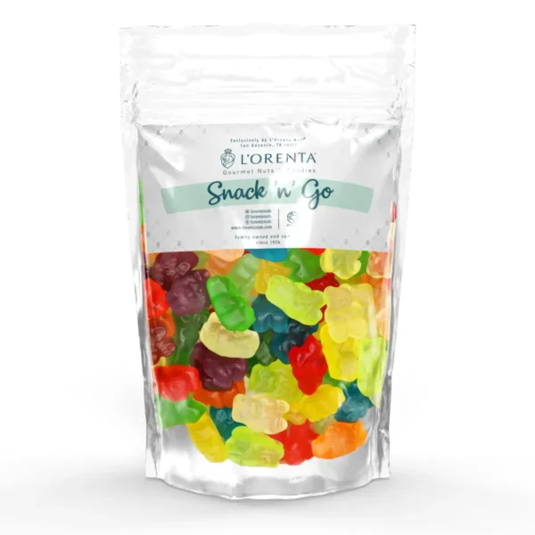 12 Flavor Gummy Bears Single Serve www.lorentanuts.com